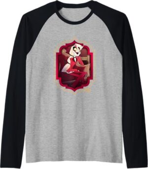 Hazbin Hotel Charlie Raglan Baseball Sweatshirt