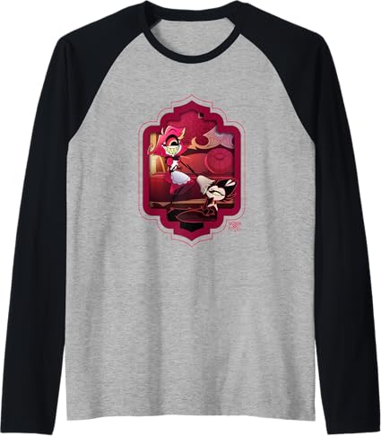 Hazbin Hotel Niffty Raglan Baseball Sweatshirt