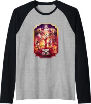 Hazbin Hotel Poster Art Raglan Baseball Sweatshirt